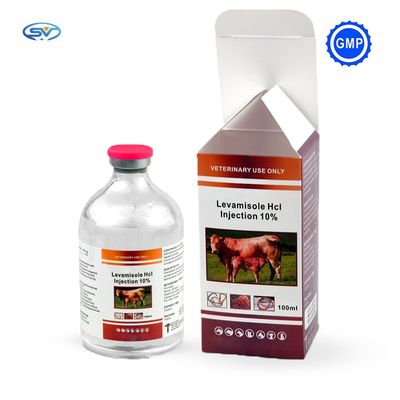 داروهای تزریقی دامپزشکی لوامیزول تزریقی Hcl 10% برای گاو گوساله شتر-گوسفند بز اسب